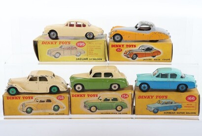 Five Boxed Vintage Dinky Toys Cars