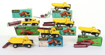 Five Boxed Lincoln International Euclid Dump Trucks