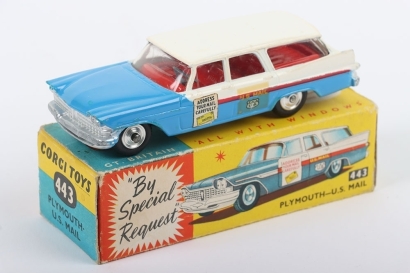 Vintage Corgi Toys 443 Plymouth Sports Suburban U.S. Mail