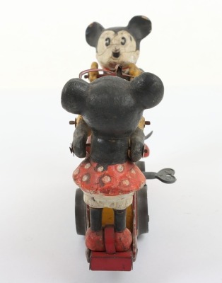 Wells-Brimtoy Tinplate Mickey Mouse Handcar - 3