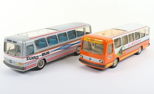 Two Joustra (French) Tinplate Single Decker Buses,