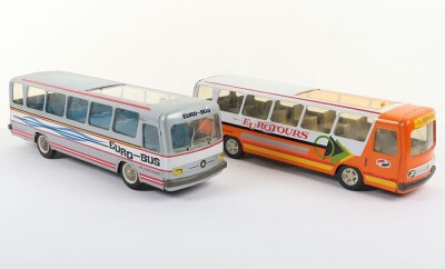 Two Joustra (French) Tinplate Single Decker Buses, - 3