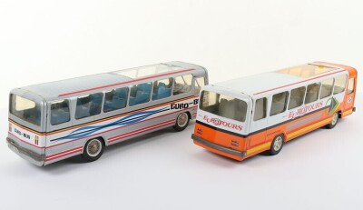 Two Joustra (French) Tinplate Single Decker Buses, - 4