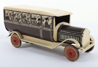 Wells (British Made) Pre-War Tinplate Single Decker Bus - 3