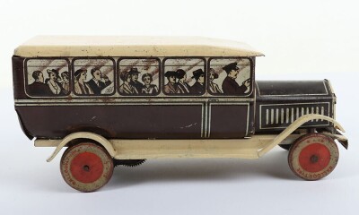 Wells (British Made) Pre-War Tinplate Single Decker Bus - 4