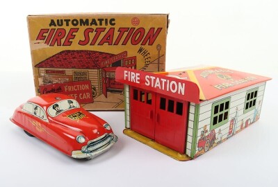 Marx (British) boxed Automatic Fire Station, 1950s, - 2