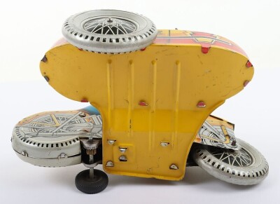 Marx (New York) tinplate clockwork Police Motorbike with sidecar, 1950s, - 7