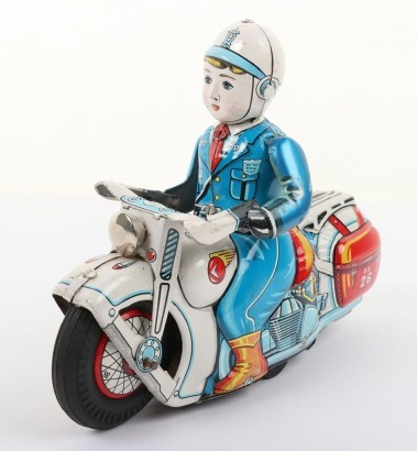 Masudaya Modern Toys tinplate friction driven Police Motorcyclist P.D 26, Japanese circa 1960,