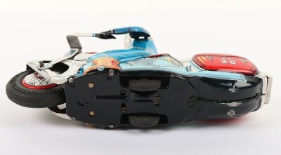 Masudaya Modern Toys tinplate friction driven Police Motorcyclist P.D 26, Japanese circa 1960, - 7