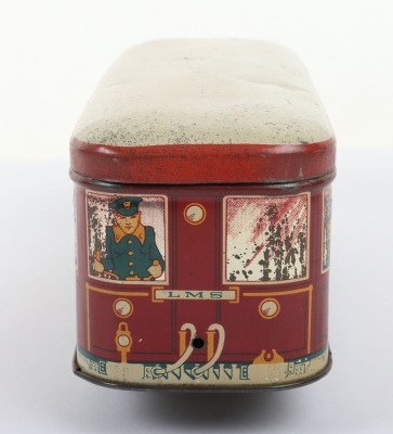 Scarce tinplate LMS Railcar Biscuit tin, British 1920s, - 7