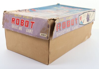 Rare boxed Masudaya Battery Operated Gang of 5 Target Robot 3357, Japanese 1950s, - 4