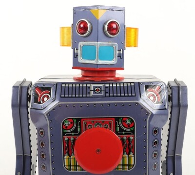 Rare boxed Masudaya Battery Operated Gang of 5 Target Robot 3357, Japanese 1950s, - 9