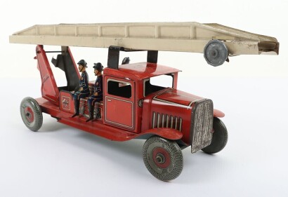 Mettoy tinplate clockwork Fire Engine, 1950s,