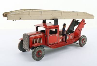 Mettoy tinplate clockwork Fire Engine, 1950s, - 4