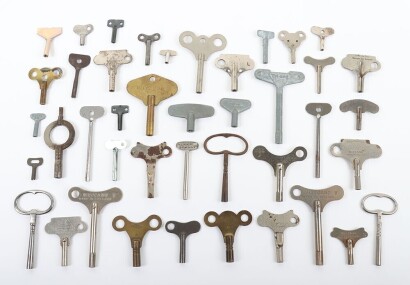 Collection of forty-two Keys for clockwork mechanisms,