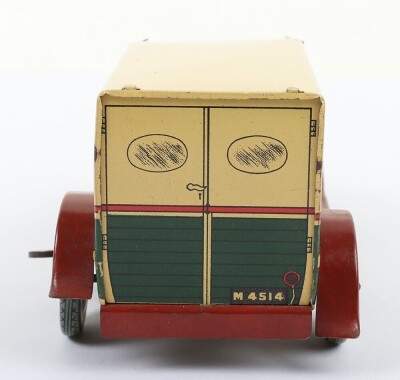 Wells Brimtoy tinplate clockwork Express Transport Delivery van No.68, 1950s, - 6