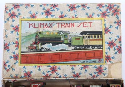 Boxed tinplate Klimax Penny toy Train set, Japanese 1920s, - 2