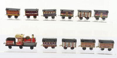 Boxed tinplate Klimax Penny toy Train set, Japanese 1920s, - 3