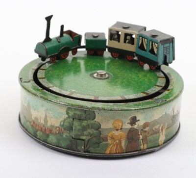 Rare Carl Bub miniature tinplate clockwork train souvenir celebrating 100 Years of the German Railway 7th December 1835 to 1935, German 1935, - 3