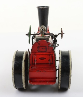 Orobr tinplate clockwork Road Roller, German circa 1910, - 6