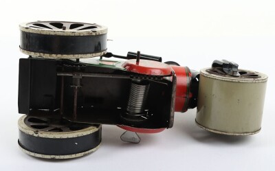 Orobr tinplate clockwork Road Roller, German circa 1910, - 7
