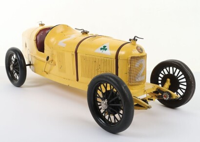 Rare Early 1930&rsquo;s CIJ (France) Alfa Romeo P2 Clockwork Racing Car finished in Belgium Yellow