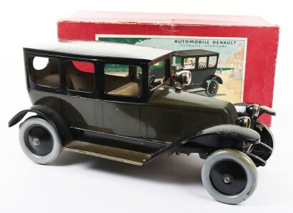 A fine boxed JEP (Jouet de Paris) tinplate clockwork Renault Saloon Motor car with electric light, French circa 1930,