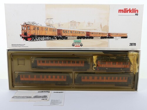Marklin digital boxed HO gauge 2870 Swedish Historic Express Train of 1938,