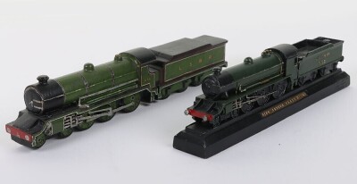 Two cast metal locomotive paperweights, - 3