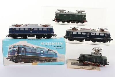 Four HO gauge DB electric locomotives, - 2