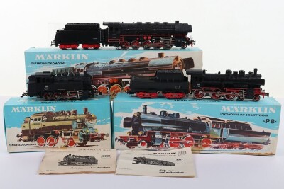 Marklin HO gauge three boxed DB steam locomotives, - 2