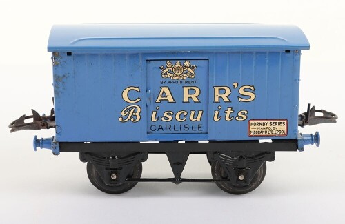 Hornby Series 0 gauge Carr&rsquo;s Biscuits Private Owners van, 1930s,