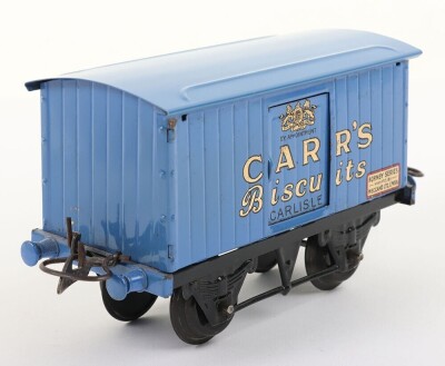 Hornby Series 0 gauge Carr&rsquo;s Biscuits Private Owners van, 1930s, - 3