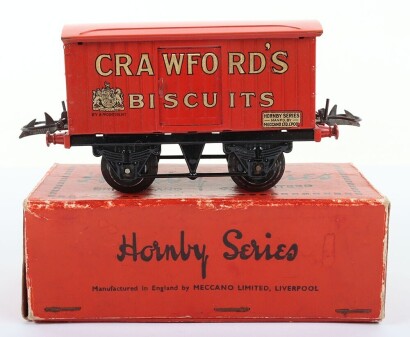 Hornby Series 0 gauge boxed Crawford&rsquo;s Biscuits Private Owners van, 1934-38,