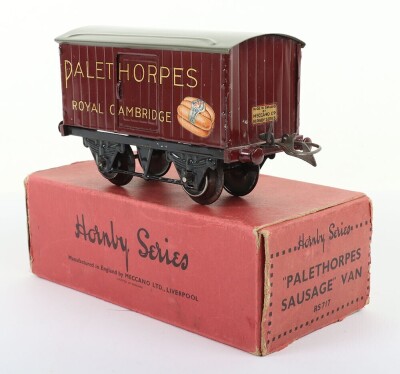 Hornby Series 0 gauge boxed Palethorpes Sausages Private Owners van, 1938-41, - 2