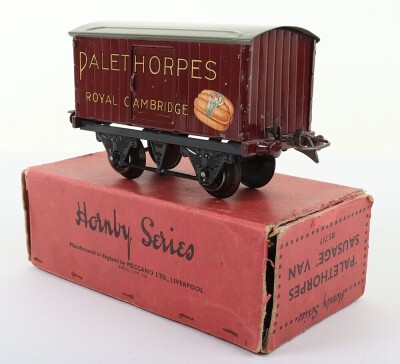 Hornby Series 0 gauge boxed Palethorpes Sausages Private Owners van, 1938-41, - 3