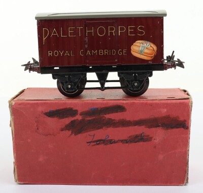 Hornby Series 0 gauge boxed Palethorpes Sausages Private Owners van, 1938-41, - 5