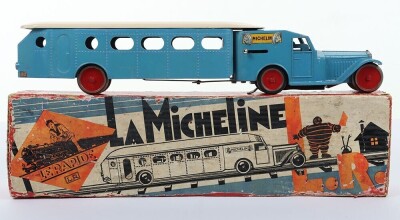 A rare boxed La Micheline electric Rail Bus by LR (Le Rapide), French circa 1930,