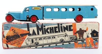 A rare boxed La Micheline electric Rail Bus by LR (Le Rapide), French circa 1930, - 3