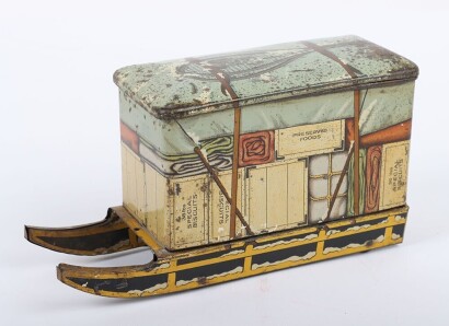 A Jacob's and Co loaded Sledge Biscuit tin, English 1920s,