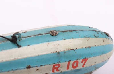 Tinplate clockwork Airship, Japanese circa 1930, - 7