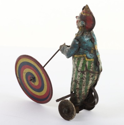 Scarce Distler (Germany) Tinplate Clown with Colour Wheel - 6