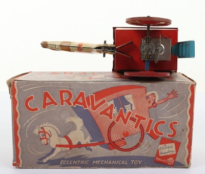 A Boxed Codeg Product (England) Tinplate Caravantics Eccentric Mechanical Toy - 6