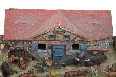 Elastolin 15130 Farm House and a selection of animals, 1930s, - 4
