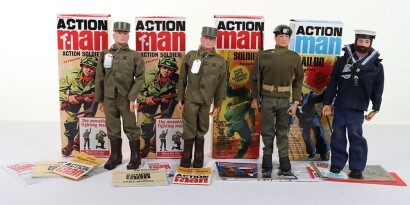 Four Action Man Authentic 40th Anniversary Nostalgic Collection Boxed Dolls