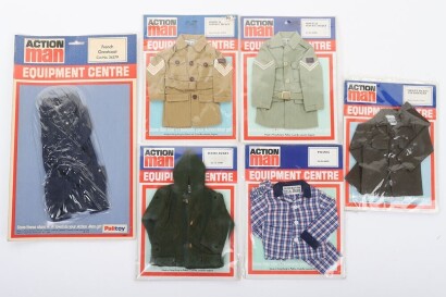 Six Vintage Action Man Palitoy Equipment Centre Carded Sets