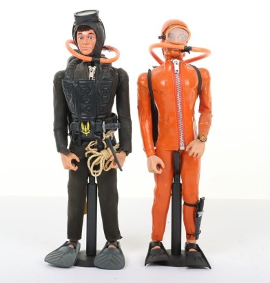 Two Vintage Action Man Frogman