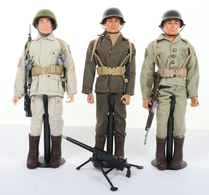 Three Vintage Palitoy U.S. Army Military Action Man,
