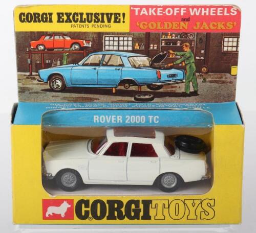 Corgi Toys 275 Rover 2000TC ‘Golden Jacks’ take off wheels, Scarce white body