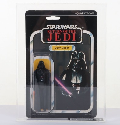 Vintage Star Wars Darth Vader Return of the Jedi Action Figure moc carded Graded UKG 80% Palitoy.
